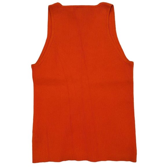 Ralph Lauren Orange Lace Up Tank Top - Picture 3 of 3